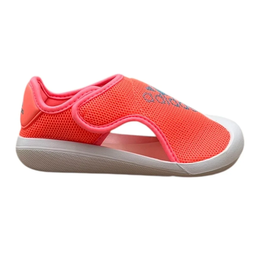 Adidas Toddler‎ Girl's Slide Water Sandals Size 9 Pink-Multi Quick-dry Flexible